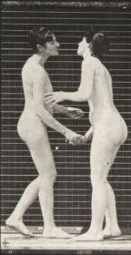Plate 444 Two  women shaking hands and kissing each other — figure reference